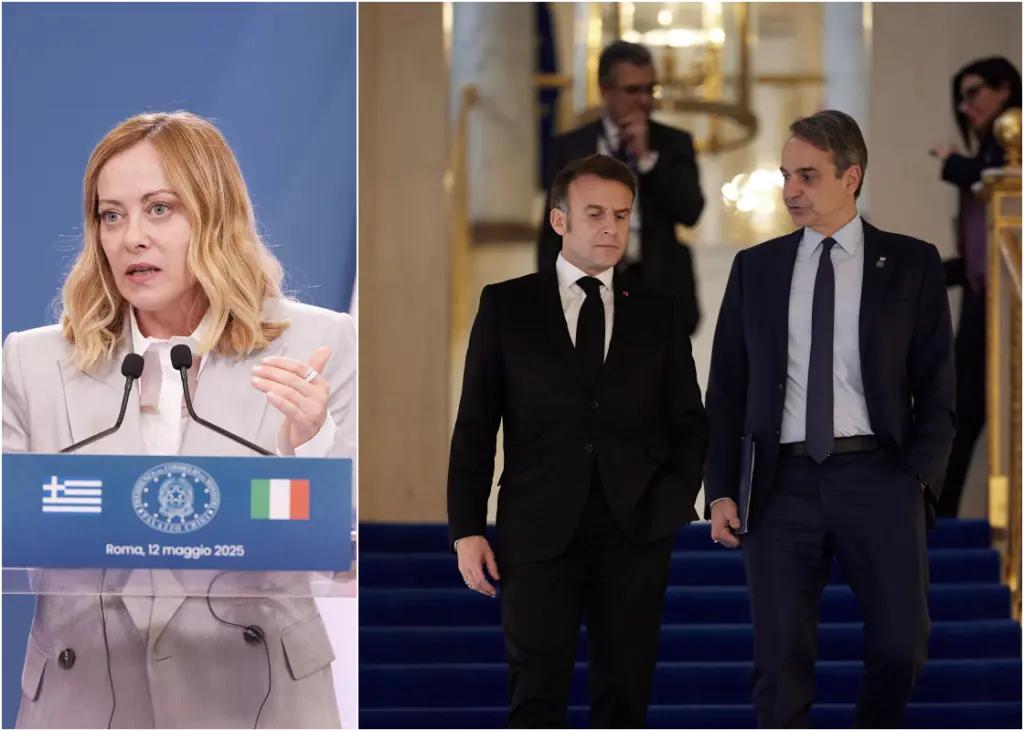 meloni mitsotakis makron