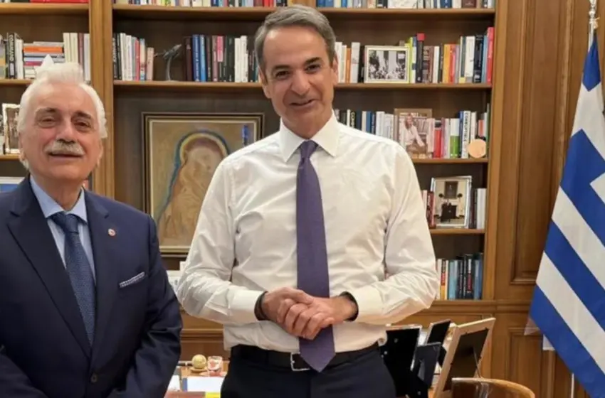  Συνάντηση Μητσοτάκη με τον πρόεδρο του Ελληνικού Ερυθρού Σταυρού