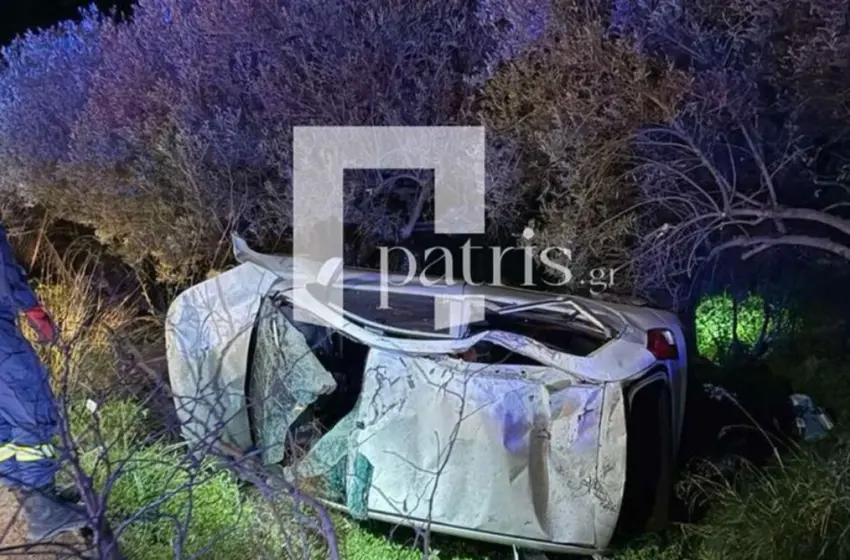  Σοβαρό τροχαίο στο Ηράκλειο: Αυτοκίνητο κατέληξε σε χαντάκι