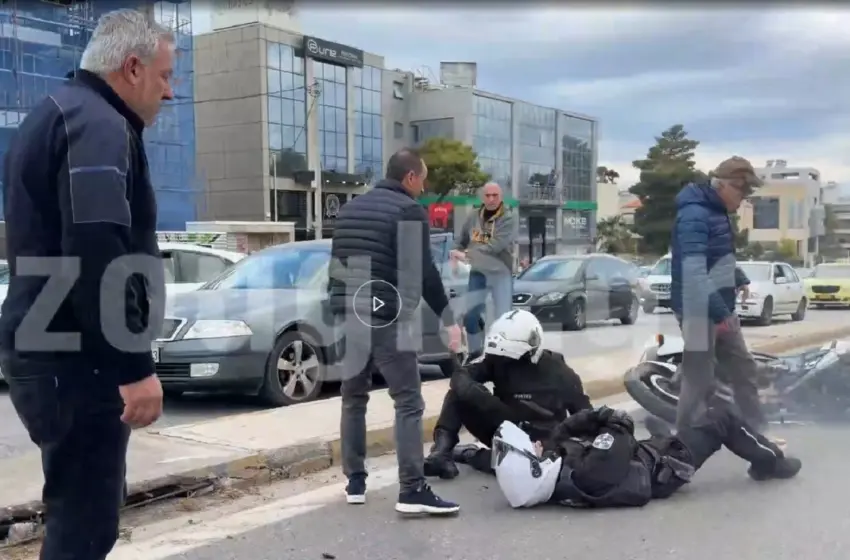  Τροχαίο με αστυνομικούς της ΔΙΑΣ στη Λεωφόρο Βουλιαγμένης