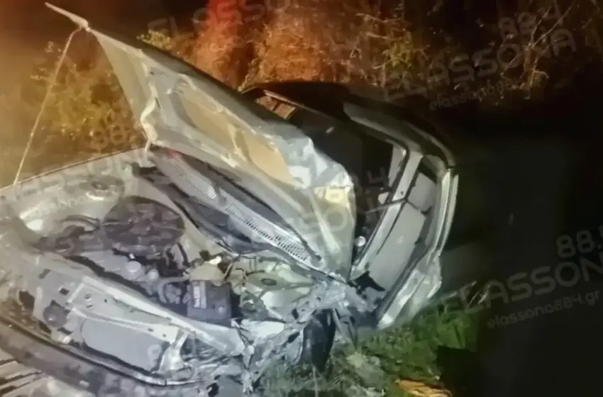  Τραγωδία στην Ελασσόνα: Ένας νεκρός και δύο τραυματίες σε τροχαίο δυστύχημα