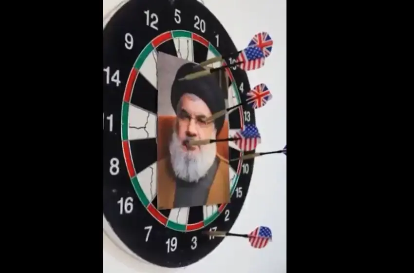  Ο Νετανιάχου παίζει “βελάκια” με τα πρόσωπα Σινουάρ, Νασράλα και Χαμενεΐ (vid)