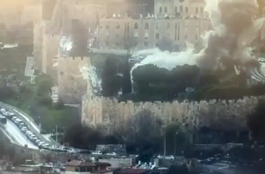  Νέο βίντεο από την ιρανική επίθεση στην Παλιά Πόλη της Ιερουσαλήμ