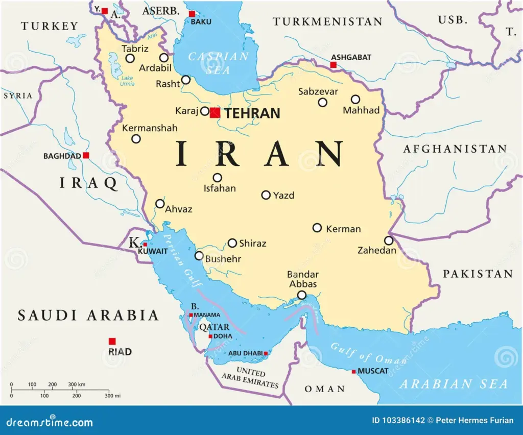 πολιτικός χάρτης του ιράν 103386142