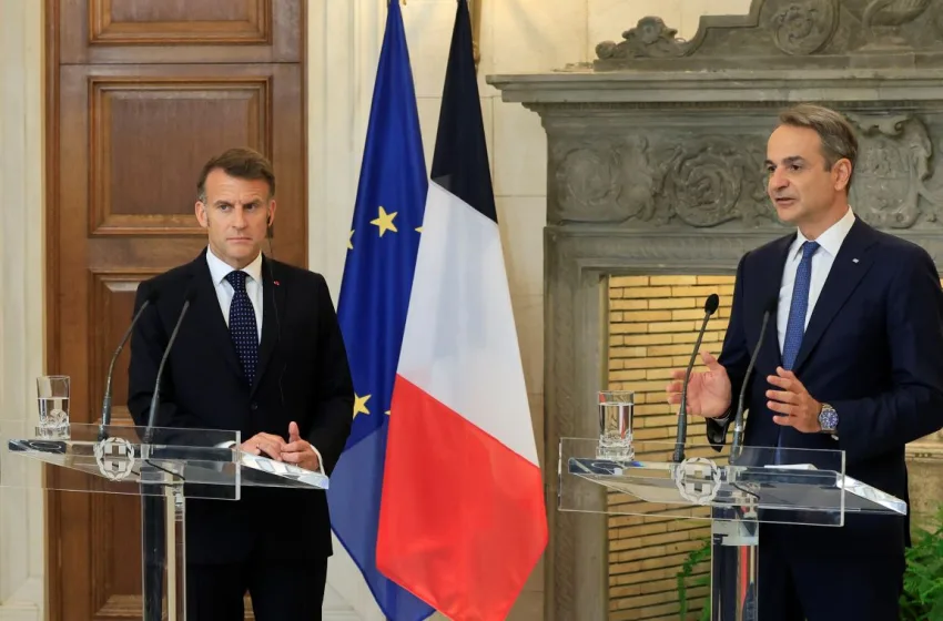  Μητσοτάκης:”Μπετόν αρμέ” η δέσμευση Ελλάδας-Γαλλίας για συνδρομή αν χρειαστεί-Μακρόν: Η συμμαχία ενισχύει και την Ευρώπη