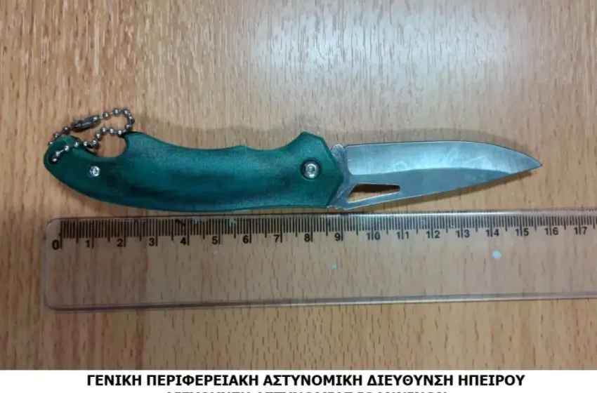  Ιωάννινα: Συνελήφθη μαθητής που πήγε σε σχολική εκδρομή με σουγιά