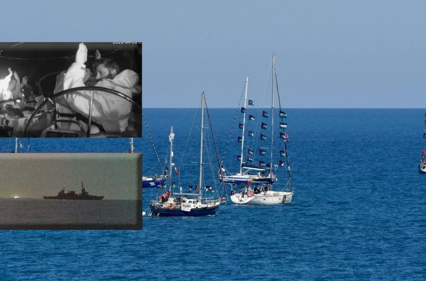 Global Sumud Flotilla: Βίντεο από το ρεσάλτο των ισραηλινών κοντά στην Κρήτη-Καταγγελίες για απαγωγές ακτιβιστών