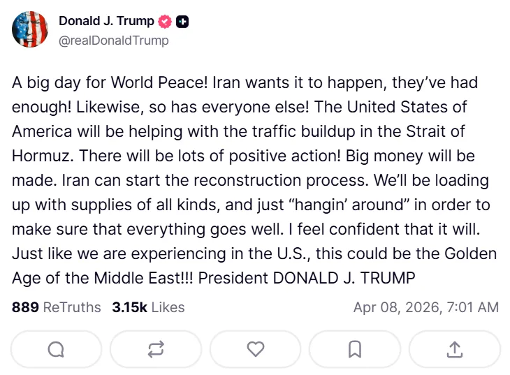 Τραμπ: Μια μεγάλη μέρα για την Παγκόσμια Ειρήνη, θα υπάρξουν πολλές θετικές δράσεις, θα βγουν πολλά χρήματα 2 trump 6