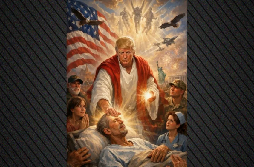  Ο Τραμπ σαν Ιησούς γιατρεύει ασθενείς- Σφοδρή επίθεση στον Πάπα Λέοντα