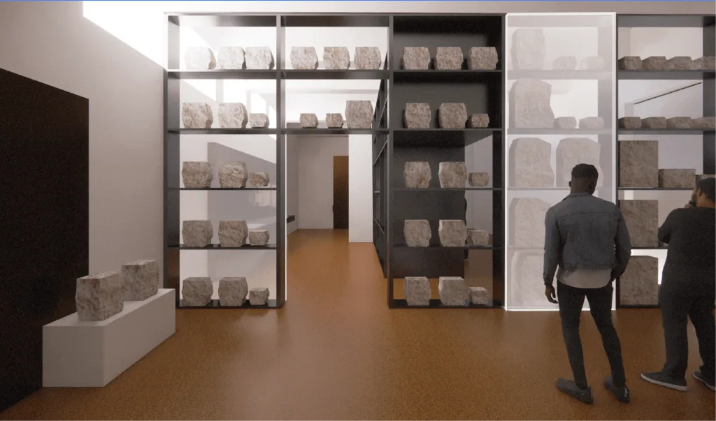 Αλλάζουν "πρόσωπο"... Εικόνες από τον εκσυγχρονισμό του Αρχαιολογικού και Επιγραφικού Μουσείου 9 Ανοικτή αποθήκευση στον χώρο των απαρχών ΕΠ. Φωτορεαλιστική απεικόνιση 1