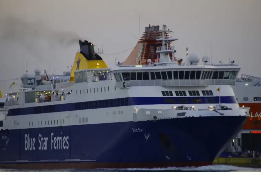  Καθυστέρηση στον απόπλου του Blue Star Naxos με 580 επιβαίνοντες – Πρόβλημα με την άγκυρα