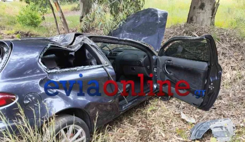  Εύβοια: Τροχαίο με εγκλωβισμό 35χρονης στη Νέα Λάμψακο