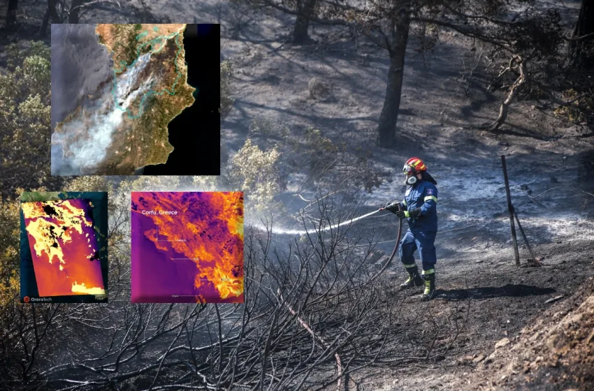  Οι πρώτες εικόνες από τους θερμικούς δορυφόρους-Φωτιές σε πραγματικό χρόνο στην Ελλάδα