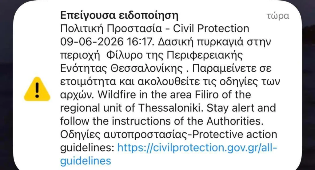 Οριοθετήθηκε η φωτιά στα Πεύκα Θεσσαλονίκης- Ήχησε το 112(vid) 4 112 96 610e2