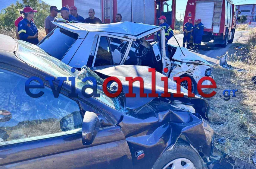  Χαλκίδα: Σοβαρό τροχαίο με 4 τραυματίες στη Δροσιά