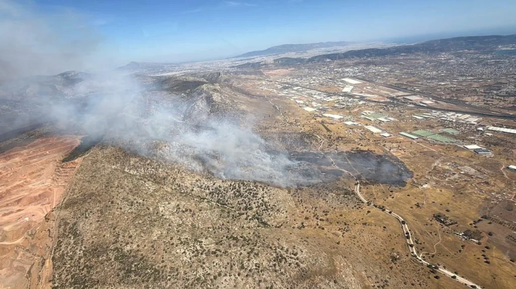 Χωρίς ενεργό μέτωπο η φωτιά στον Ασπρόπυργο (vid) 4 PHOTO 2026 06 03 19 17 38