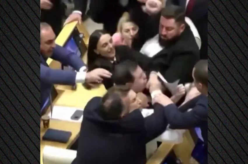  Άγριες συμπλοκές στο κοινοβούλιο της Γεωργίας (vid)