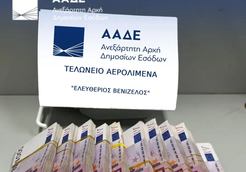  ΑΑΔΕ: 500.000 ευρώ αδήλωτα μετρητά εντοπίστηκαν στο “Ελευθέριος Βενιζέλος”