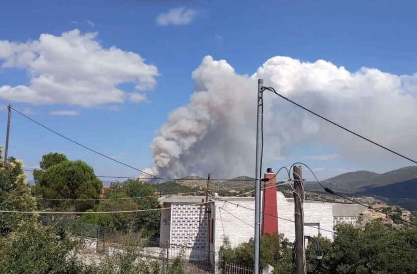  Σε ύφεση η φωτιά στην Οινόη: Επιχειρούν 210 πυροσβέστες και 29 εναέρια μέσα