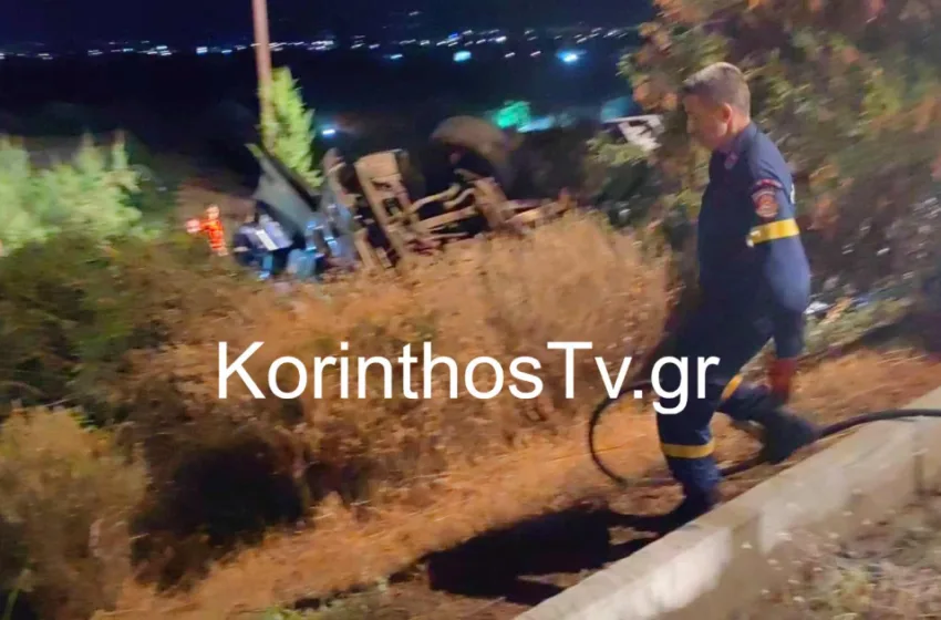  Τραγωδία στην Αθηνών Κορίνθου- Ανατράπηκε νταλίκα, νεκρός ο 52χρονος οδηγός