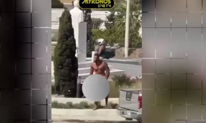 mykonos touristas gymnos agalma
