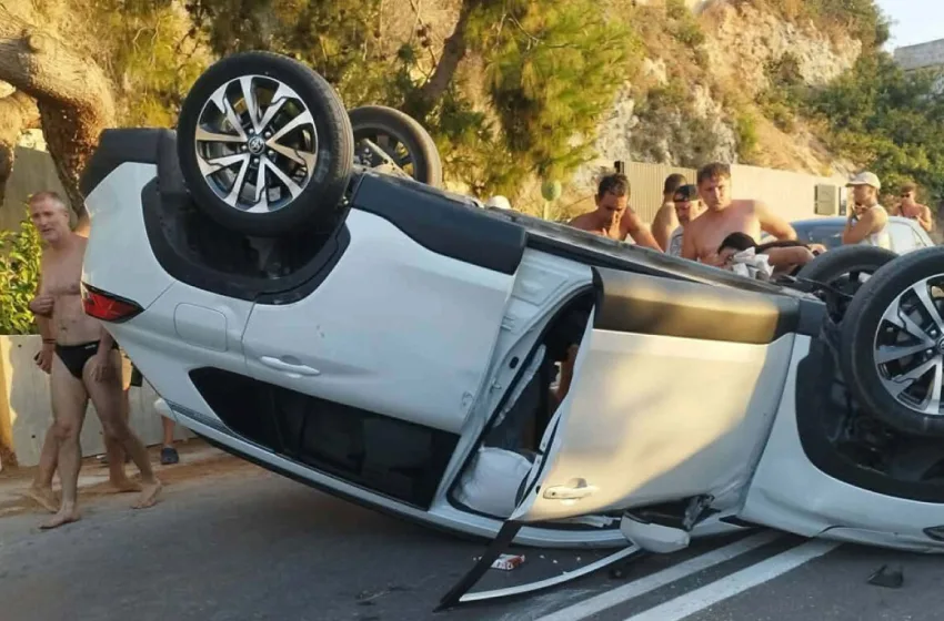  Χανιά: Μεθυσμένος οδηγός τούμπαρε αυτοκίνητο μπροστά σε ζευγάρι που αρραβωνιαζόταν