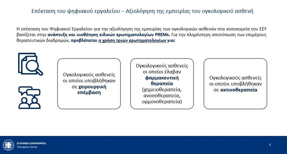 Η ψηφιακή φωνή του ασθενή: Η μεγάλη επέκταση του PREMs σε ογκολογικά και παιδιατρικά τμήματα του ΕΣΥ 7 ψηφιακό εργαλείο 1