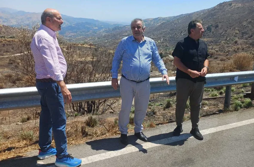  Ρέθυμνο: Τον πυρόπληκτο Δήμο Αγ. Βασιλείου επισκέφθηκε ο  Χατζηδάκης