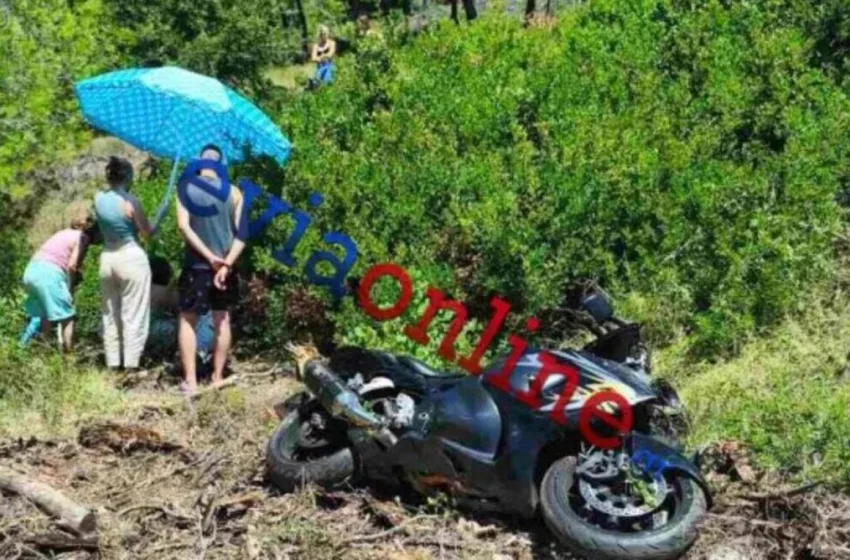  Εύβοια: Μηχανή έπεσε σε χαράδρα 20 μέτρων, τραυματίστηκε ο οδηγός