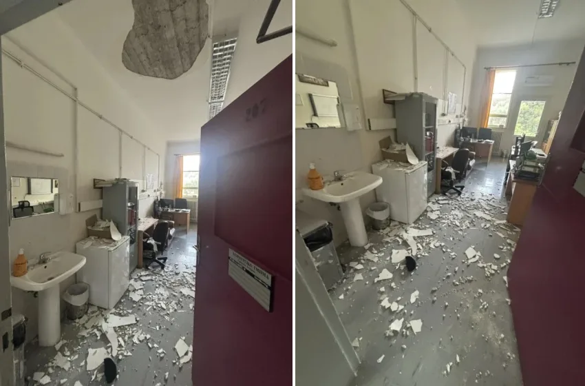  Ηράκλειο: Κατέρρευσε τμήμα οροφής σε γραφείο γιατρών στο Βενιζέλειο Νοσοκομείο