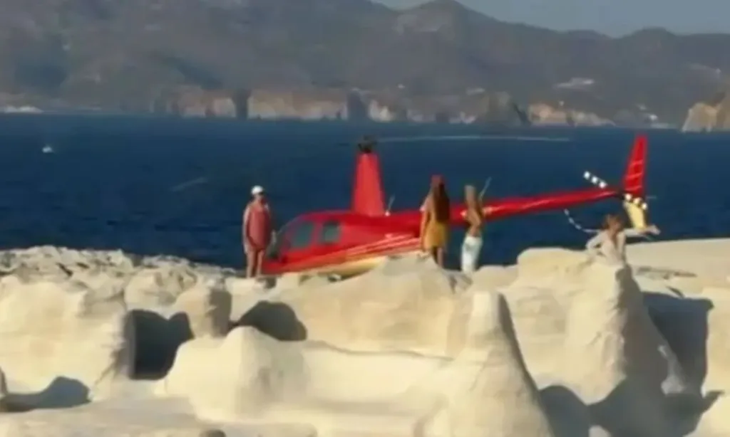 milos sarakiniko elikoptero