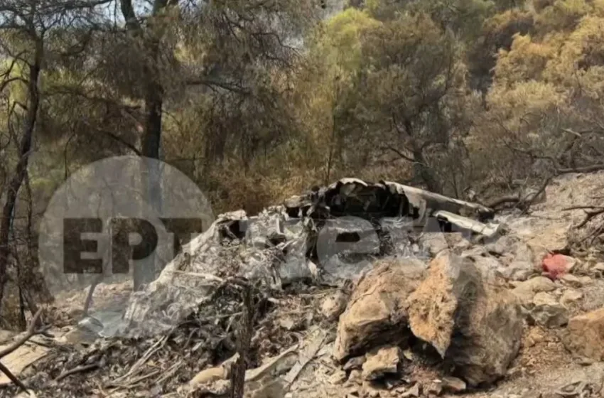  Ψάθα/Σύγκρουση ελικοπτέρων: Φωτογραφικό ντοκουμέντο από το σημείο της πτώσης