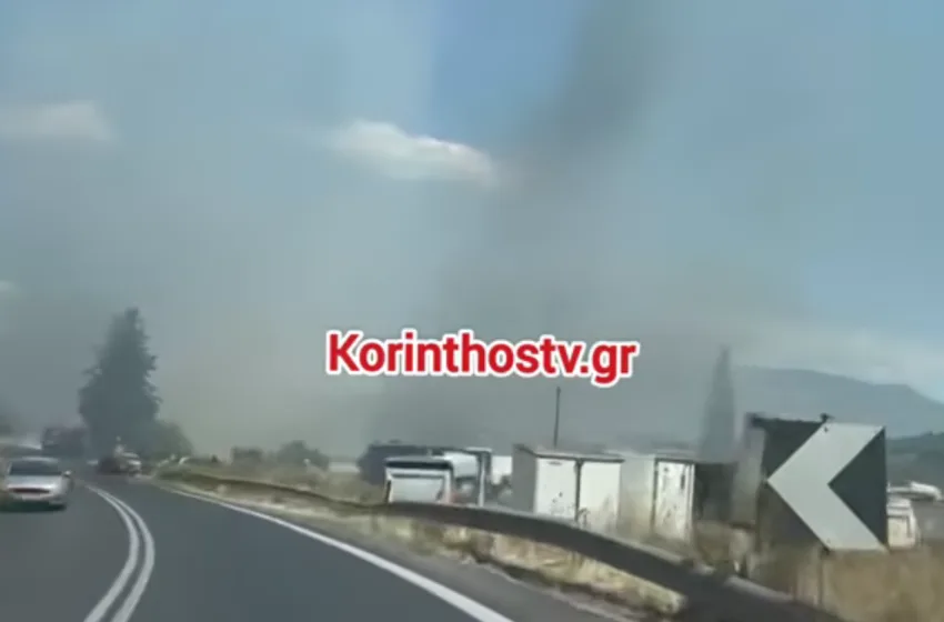  Φωτιά στον Σολομό Κορινθίας – Στη μάχη κατάσβεσης και 3 εναέρια