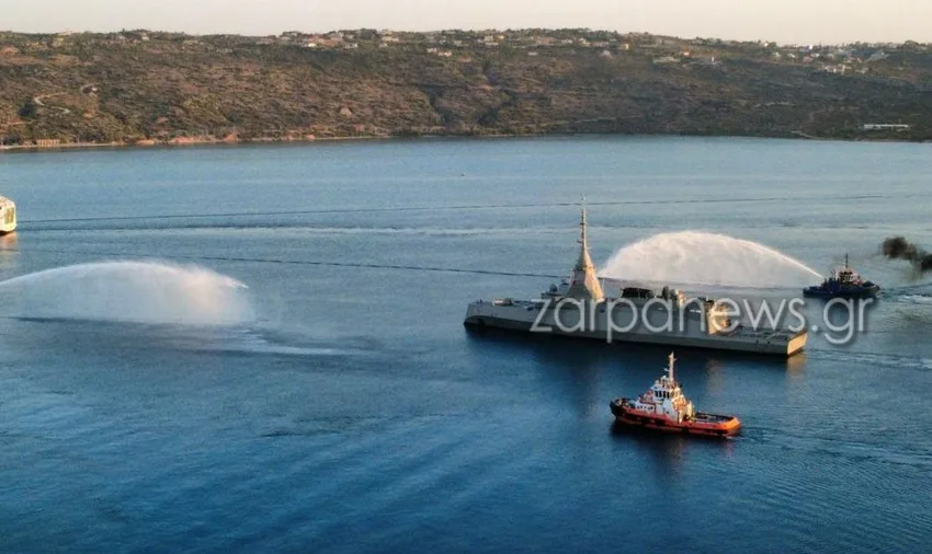  Στη Σούδα η Φρεγάτα Κίμων– Βίντεο με την επίσημη υποδοχή